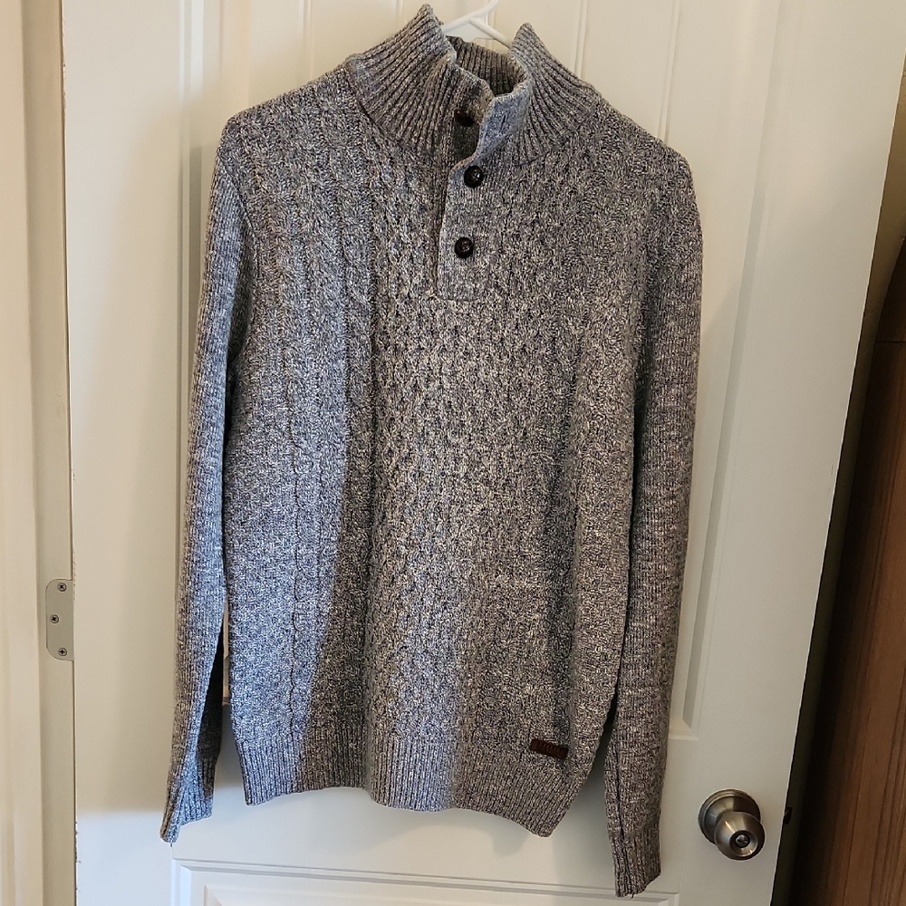 NWOT Buffalo David Bitton Textured Gray Sweater